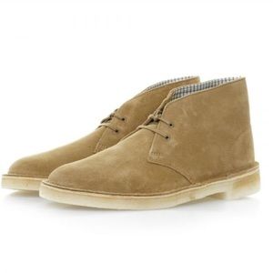 Clarks Originals Desert Boots Oakwood Beige Suede Womens 11M